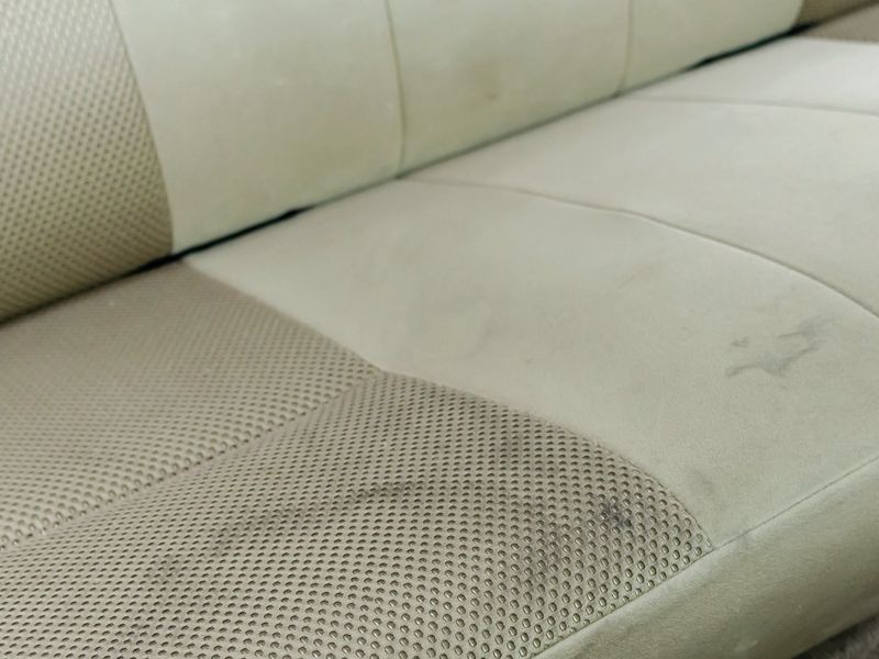 The same upholstery after cleaning